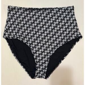 Beautikini Highwaisted Striped Bikini Bottom NWT Size XXL